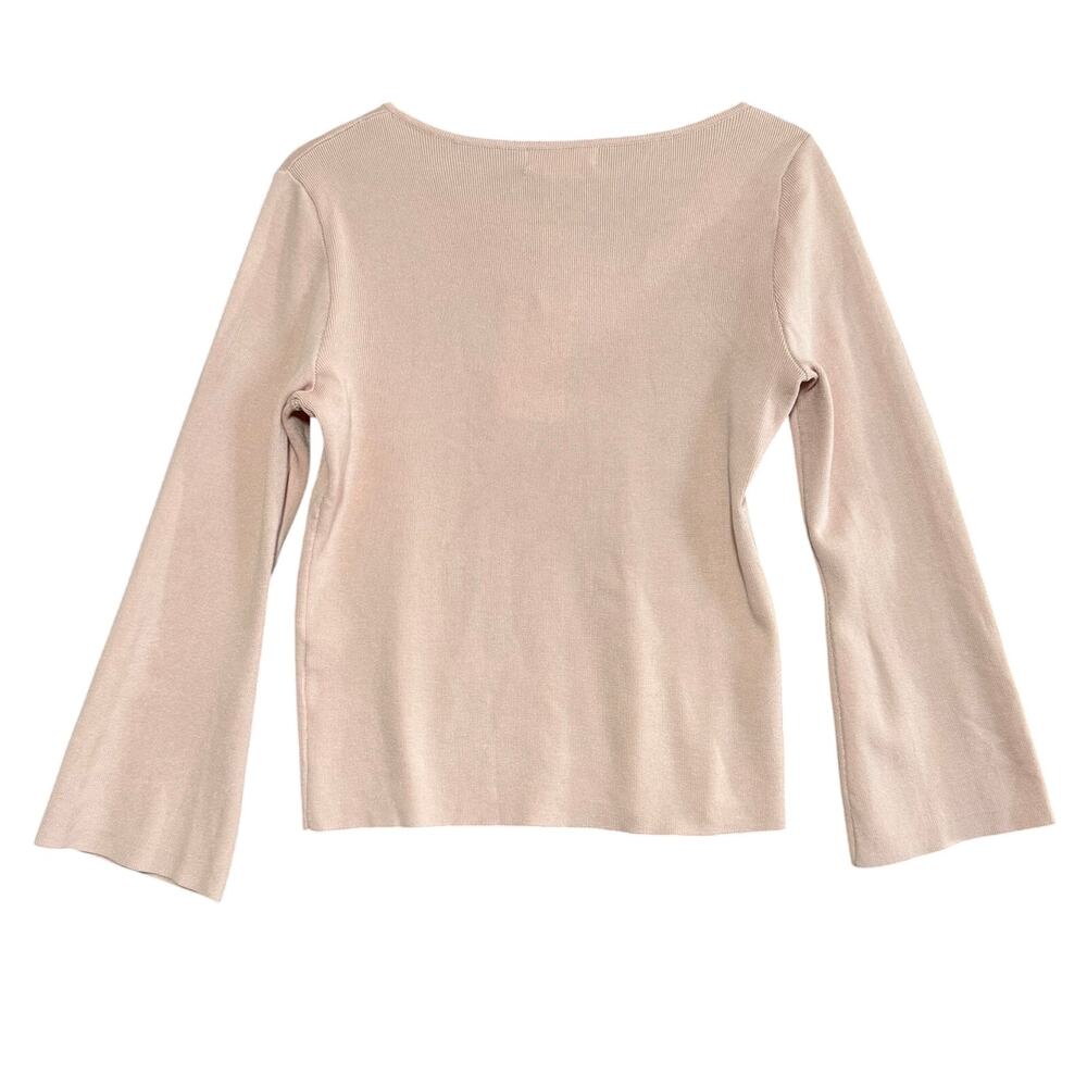 COCOBLEU‎ Pink Bow Sweater Size L Cute Kawaii Cottagecore Knit Pullover - Picture 2 of 10